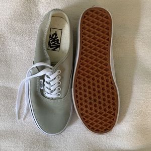 Mint green lace up vans